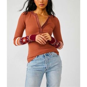 Free People Thermal Sweater Cuff Sleeve XS NWT